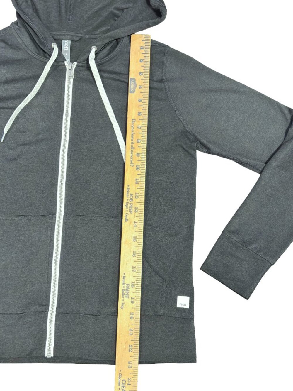 Vuori Black Lightweight Zip Hoodie Women’s Small Athleisure Jacket - Picture 7 of 12